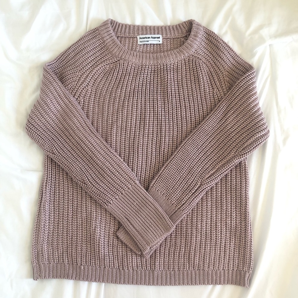 Lilac American Apparel Knit Sweater